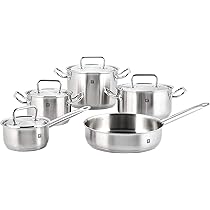 新品　未使用　ZWILLING COOKWARE SET 3点セット ZWILLING Energy Plus 10-pc Stainless Steel Ceramic Nonstick
